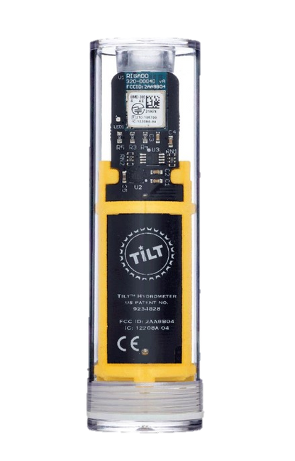 Tilt™ Hydrometer & Thermometer, Yellow