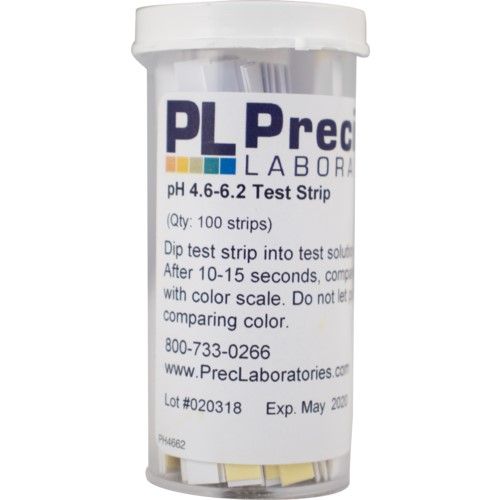 Beer pH Test Strips, pH 4.6 - 6.2