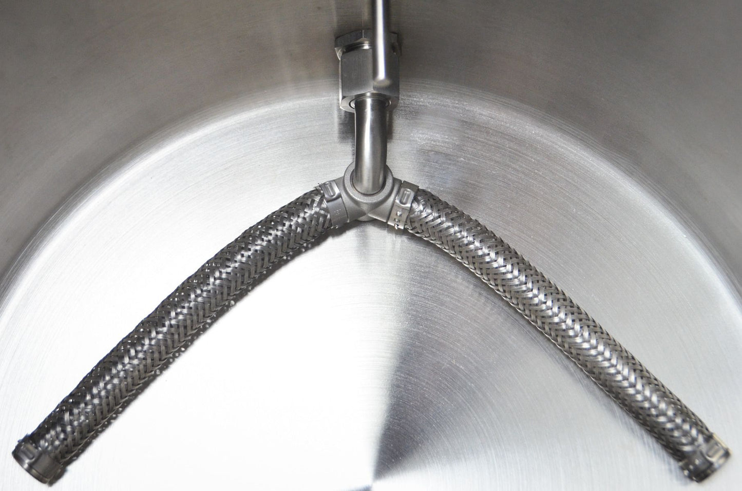 Anvil Dip Tube and Anvil Kettle Strainer inside a kettle