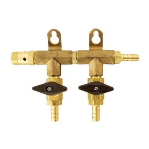 5/16" Brass CO2 Manifold, 2-Way / 5/16"