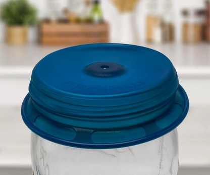 Silicone Fermentation Stretch Lids for Wide-Mouth Mason Jars, close up detail