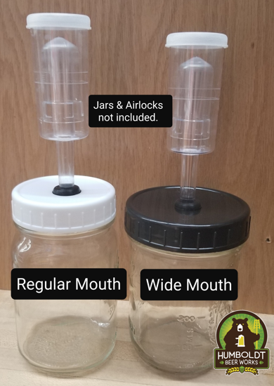 Plastic Mason Jar Lid w/ Seal & Airlock Grommet