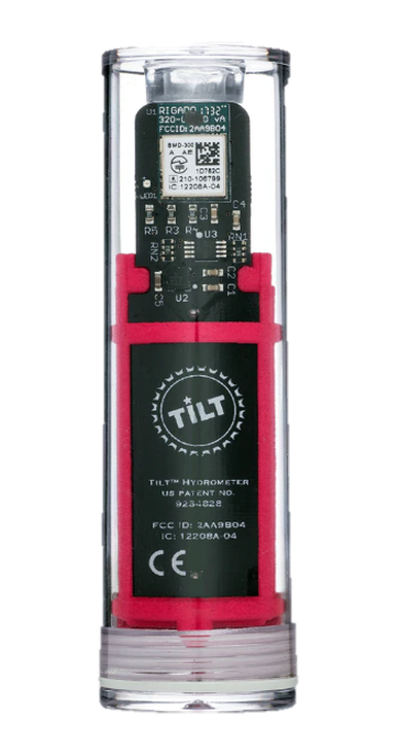 Tilt™ Hydrometer & Thermometer. Pink