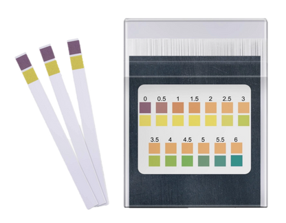 pH Test Sticks, 0-6 pH, 100 Pack
