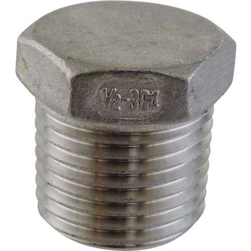 Stainless 1/2" MPT Plug