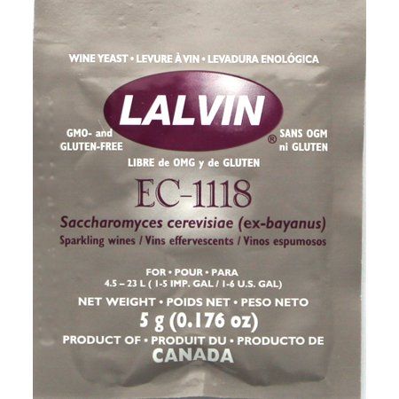 Lalvin EC-1118 Wine Yeast, 5g