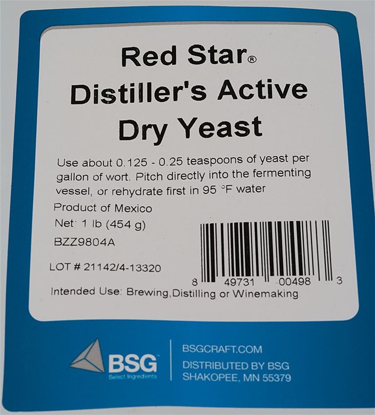 Red Star Distiller's Active Dry Yeast (DADY)