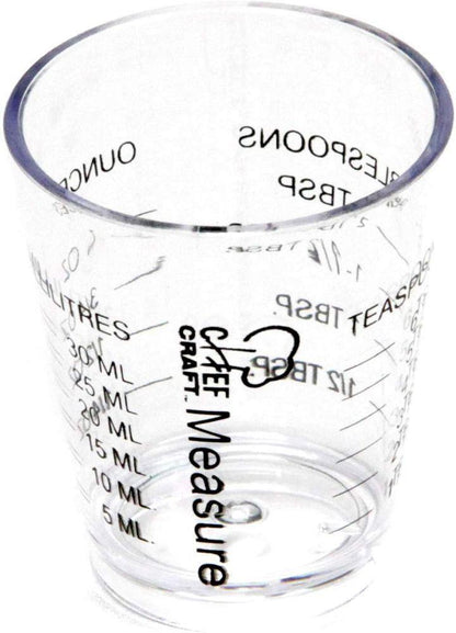 Chef Craft Measuring Plastic Shot Glass