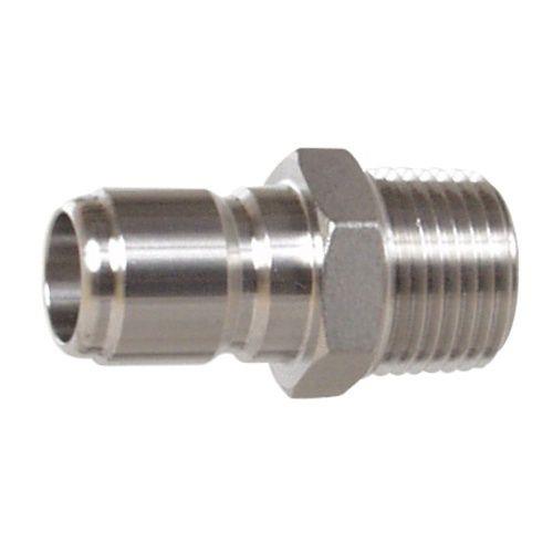 Stainless Steel Quick Disconnect, Male QD x 1/2" MPT