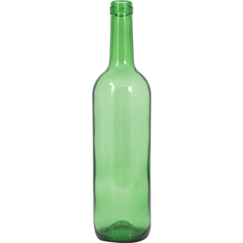 750 mL Champagne Green Bordeaux Punted Wine Bottles