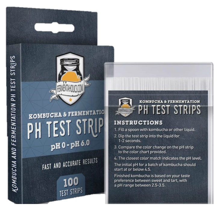 pH Test Sticks, 0-6 pH, 100 Pack