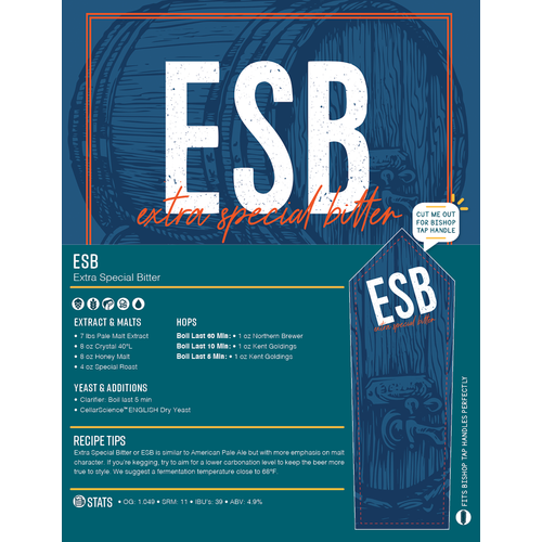 ESB Extra Special Bitter Recipe Card