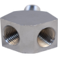 CO2 Regulator Y Fitting Splitter, Bottom View