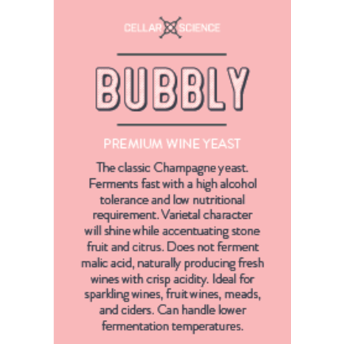 CellarScience® BUBBLY Dry Wine Yeast Info
