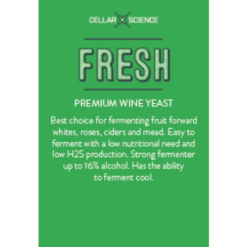 CellarScience® FRESH Dry Wine Yeast Information