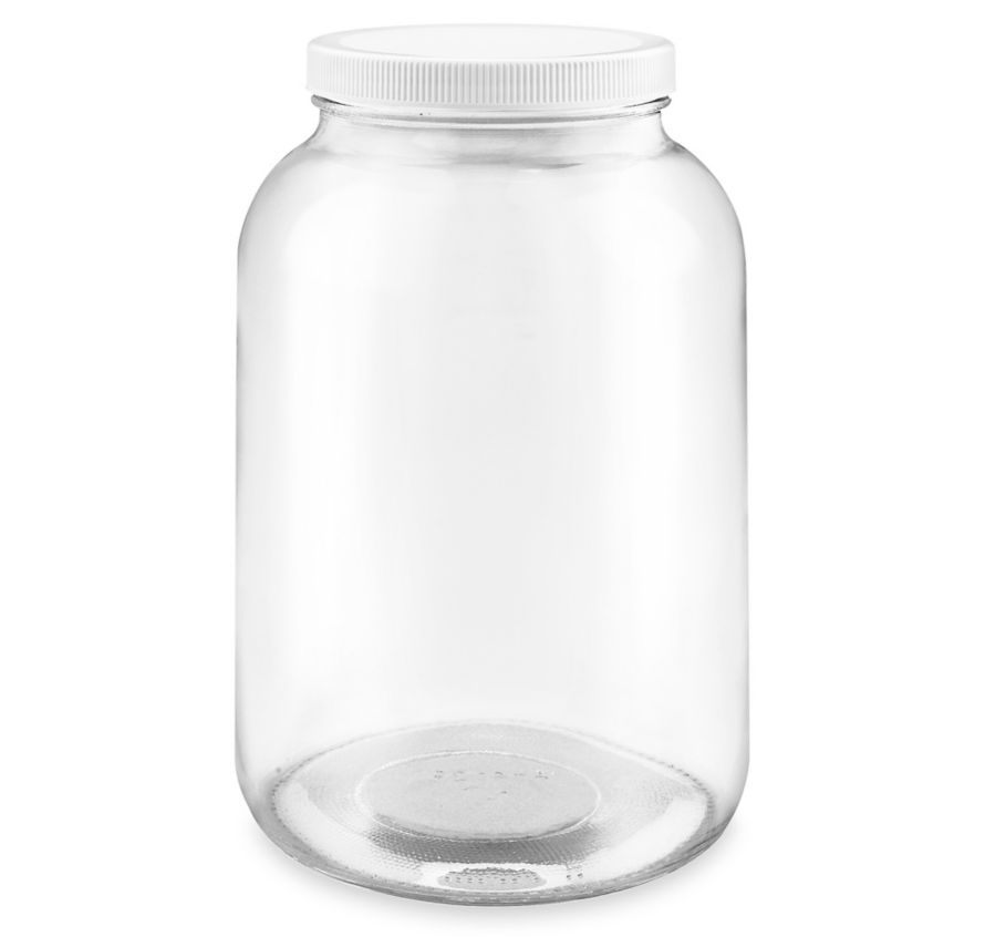1 Gallon Wide Mouth Glass Jar with Plastic Lid