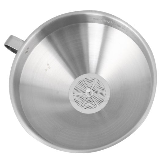 6" Stainless Funnel w/ Screen Top View