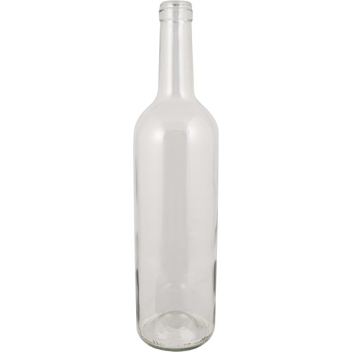 750mL Clear Bordeaux Punted Wine Bottle